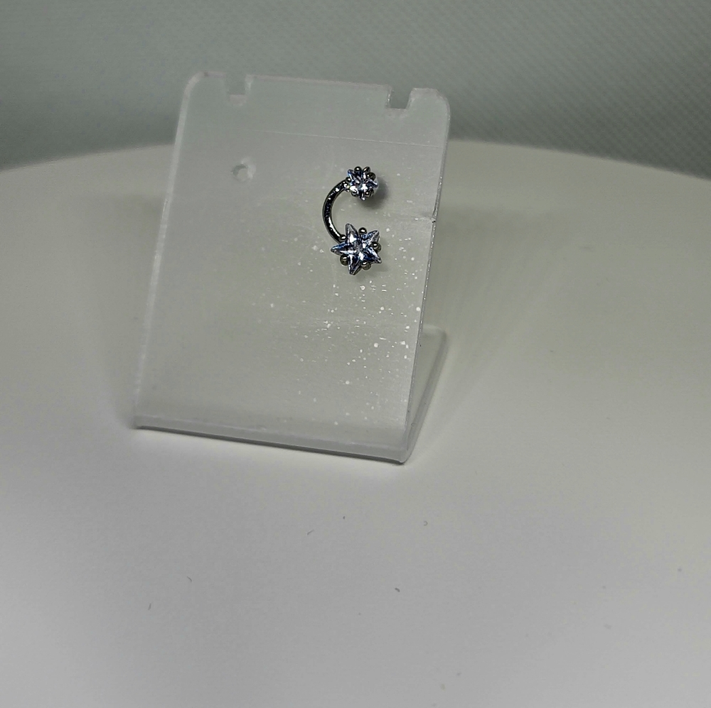 Tragus Stud Hanging Earring Sparkling Stars Stainless Steel Cartilage Piercing